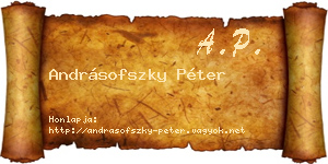 Andrásofszky Péter névjegykártya